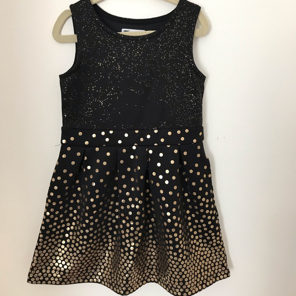 Girls Black and Gold Dress